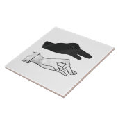 ハンドシルエットアヒル タイル (側面)