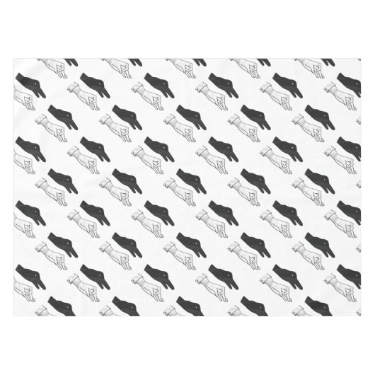 ハンドシルエットアヒル テーブルクロス (正面(横))