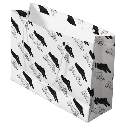 ハンドシルエットアヒル ラージペーパーバッグ (正面アングル)