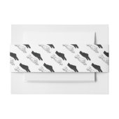 ハンドシルエットアヒル 招待状ベリーバンド (正面例)