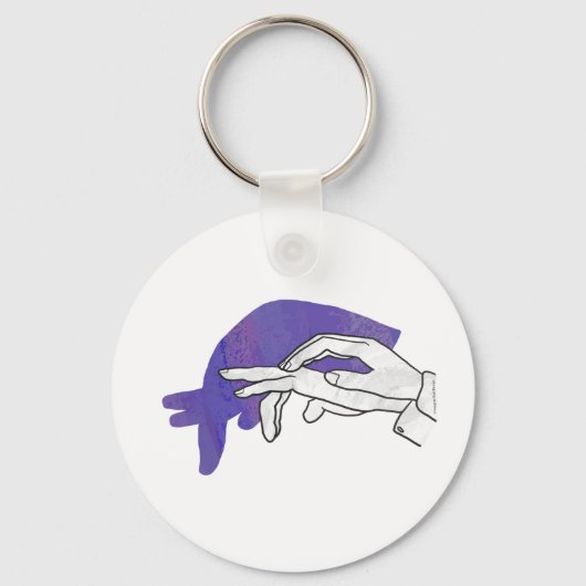 ハンドシルエットアンテーター パープル キーホルダー (正面)