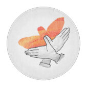 ハンドシルエットイーグルオレンジ カッティングボード (正面)