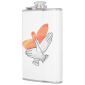 ハンドシルエットイーグルオレンジ フラスク (左)
