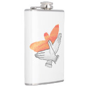 ハンドシルエットイーグルオレンジ フラスク (右)