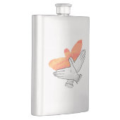 ハンドシルエットイーグルオレンジ フラスク (右)