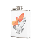 ハンドシルエットイーグルオレンジ フラスク (左)