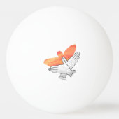 ハンドシルエットイーグルオレンジ 卓球ボール (正面)