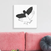 ハンドシルエットイーグル キャンバスプリント (インサイチュ (リビング))