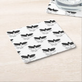 ハンドシルエットイーグル スクエアペーパーコースター (アングル)