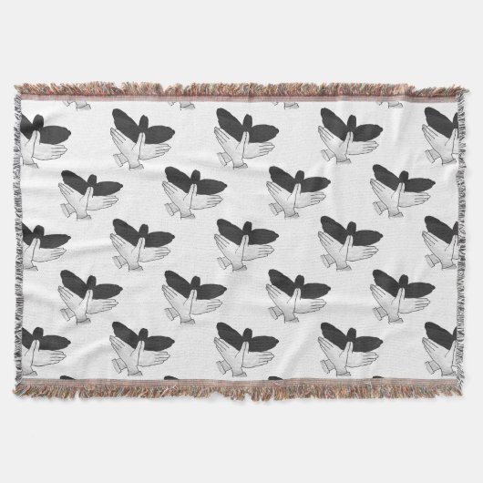 ハンドシルエットイーグル スローブランケット (正面)