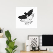 ハンドシルエットイーグル ポスター (ホームオフィス)