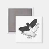 ハンドシルエットイーグル マグネット (正面/裏面)