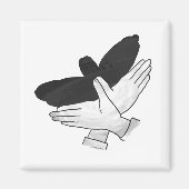 ハンドシルエットイーグル マグネット (正面)