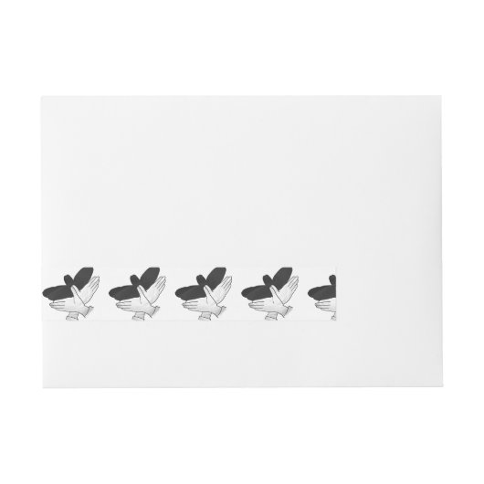 ハンドシルエットイーグル ラップアラウンド宛名ラベル (正面)