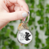 ハンドシルエットウサギ キーホルダー (手)