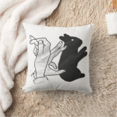 ハンドシルエットウサギ クッション (ブランケット)