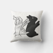 ハンドシルエットウサギ クッション (裏面)