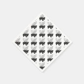 ハンドシルエットウサギ スタンダードカクテルナプキン (角)