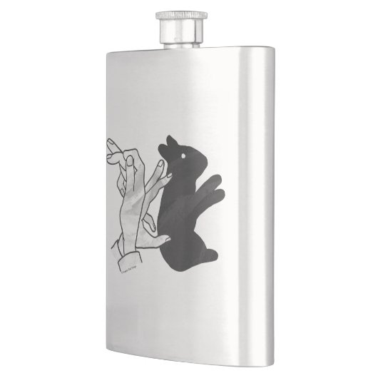 ハンドシルエットウサギ フラスク (左)