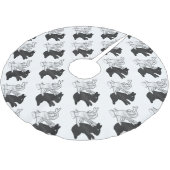 ハンドシルエットウサギ ブラッシュドポリエステルツリースカート (アングル)