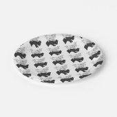 ハンドシルエットウサギ ペーパープレート (アングル)