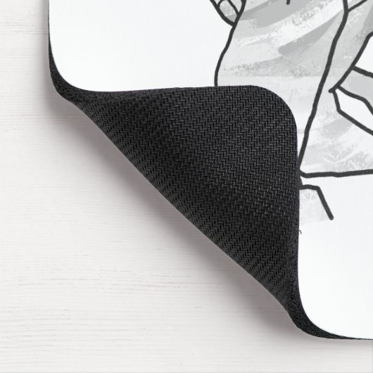 ハンドシルエットウサギ マウスパッド (コーナー)