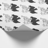 ハンドシルエットウサギ ラッピングペーパー (角)