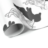 ハンドシルエットウサギ ラッピングペーパー (ロールコーナー)