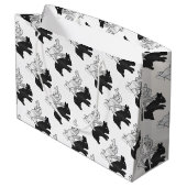 ハンドシルエットウサギ ラージペーパーバッグ (裏面アングル)