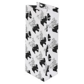 ハンドシルエットウサギ ワインギフトバッグ (正面アングル)