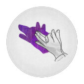 ハンドシルエットウルフパープル カッティングボード (正面)