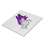 ハンドシルエットウルフパープル タイル (側面)