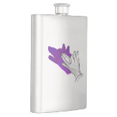 ハンドシルエットウルフパープル フラスク (右)
