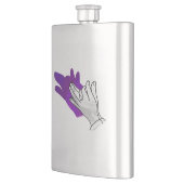 ハンドシルエットウルフパープル フラスク (左)