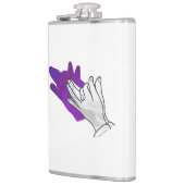 ハンドシルエットウルフパープル フラスク (左)