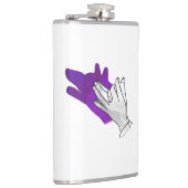 ハンドシルエットウルフパープル フラスク (右)