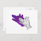 ハンドシルエットウルフパープル ポストカード (正面/裏面)