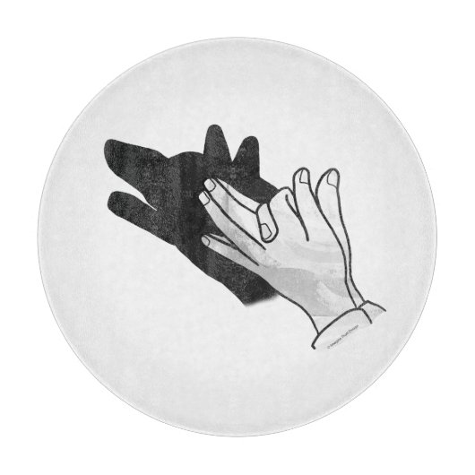 ハンドシルエットウルフ カッティングボード (正面)