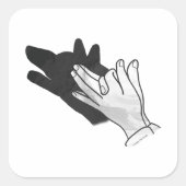 ハンドシルエットウルフ スクエアシール (正面)