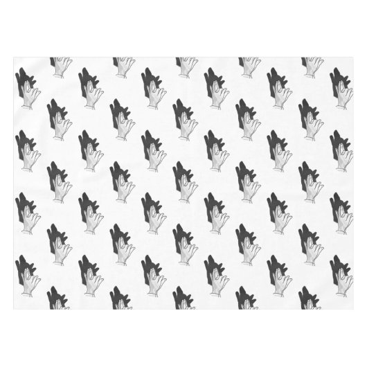 ハンドシルエットウルフ テーブルクロス (正面(横))