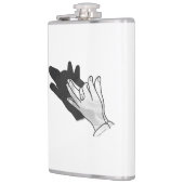 ハンドシルエットウルフ フラスク (左)