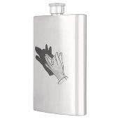 ハンドシルエットウルフ フラスク (左)