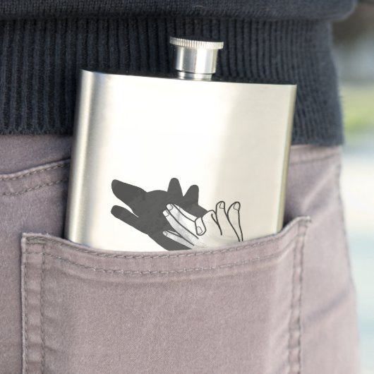 ハンドシルエットウルフ フラスク (インサイチュ)