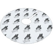 ハンドシルエットウルフ ブラッシュドポリエステルツリースカート (アングル)