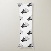 ハンドシルエットウルフ ボディピロー (正面縦)