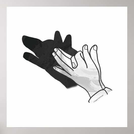 ハンドシルエットウルフ ポスター (正面)