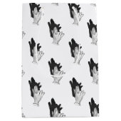 ハンドシルエットウルフ ミディアムペーパーバッグ (正面)