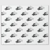 ハンドシルエットウルフ ラッピングペーパー (フラット)