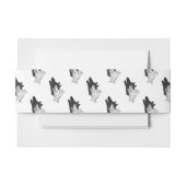 ハンドシルエットウルフ 招待状ベリーバンド (正面例)