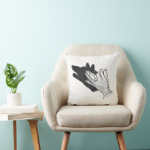 ハンドシルエットオオカミ クッション (椅子)